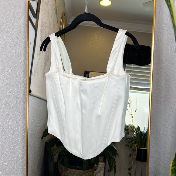 HOUSE OF CB 'Rafa' Ivory Satin Longline Corset NWOT - Picture 7 of 10